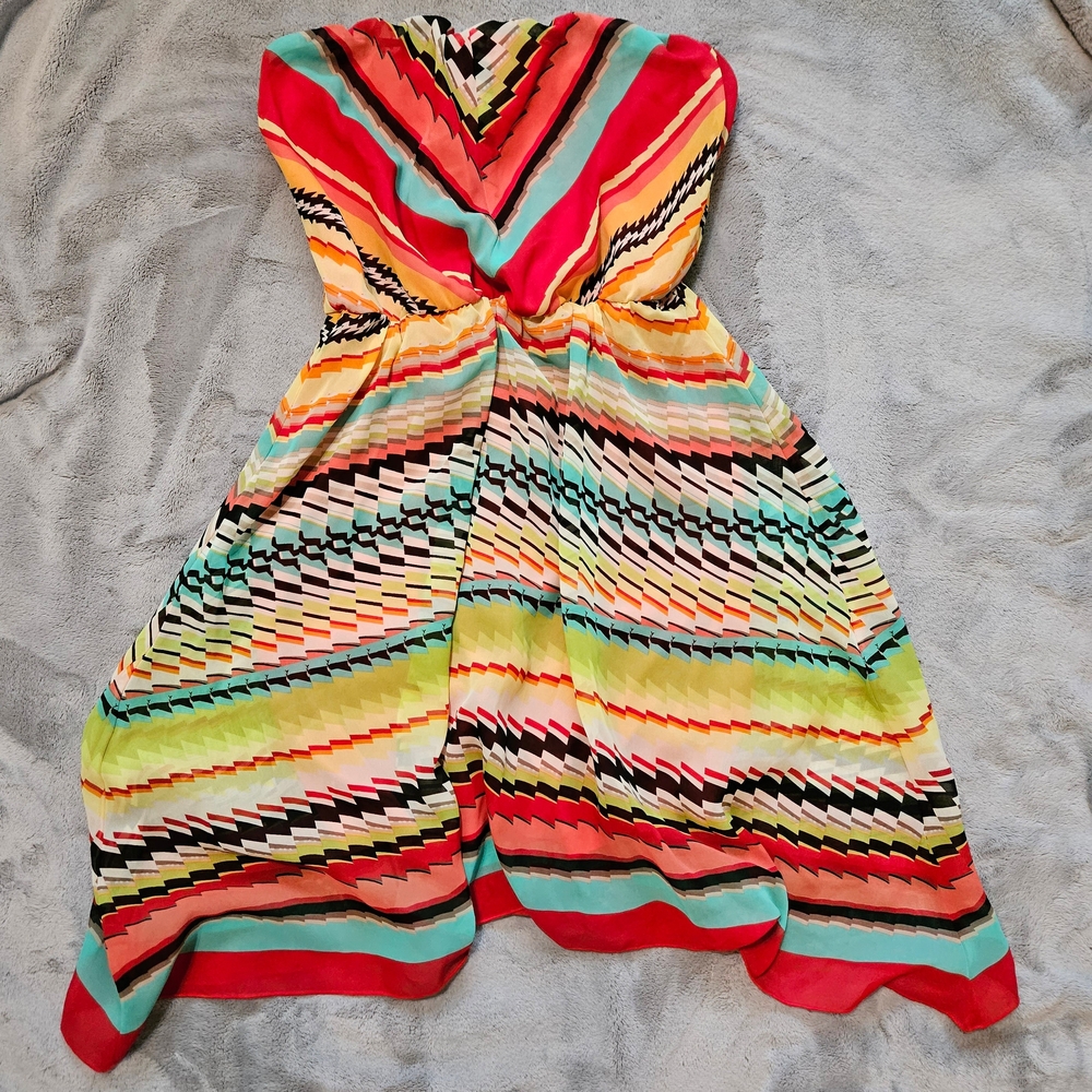 Ruby Rox Strapless Multi Color Dress